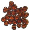 25 12mm Transparent Topaz Glass Heart Beads